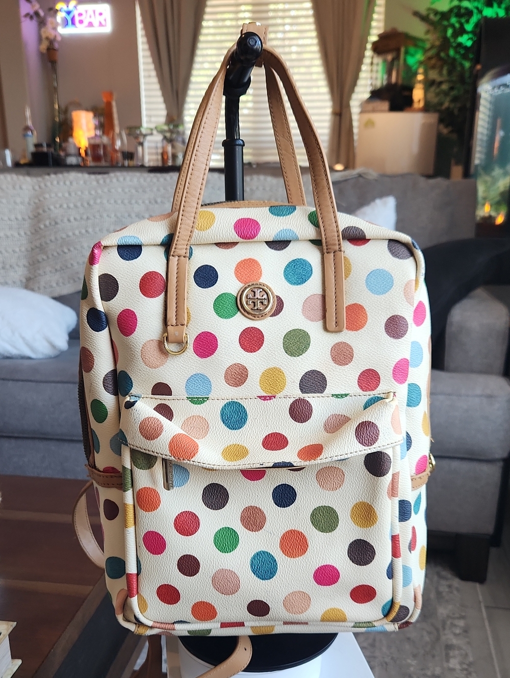 Tory Burch Kerrington Polka Dot Top Handle Backpack, Project**